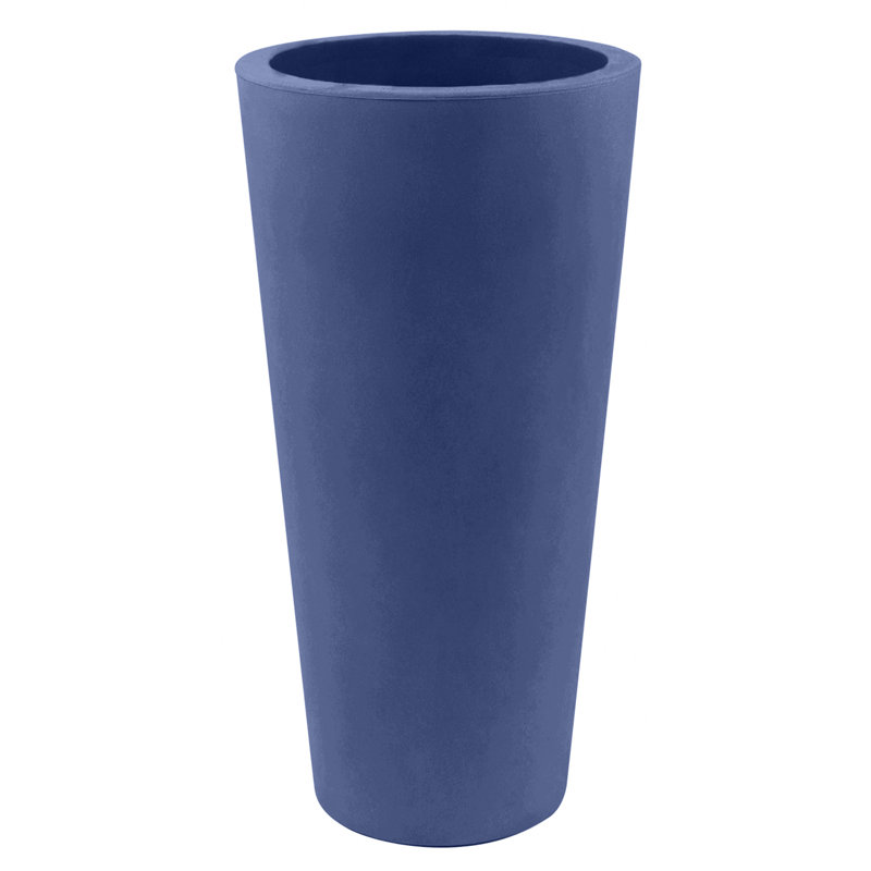 Cono High Resin Cone Pot Planter, 39.25" H x 13.75" W x 13.75" D, Anthracite