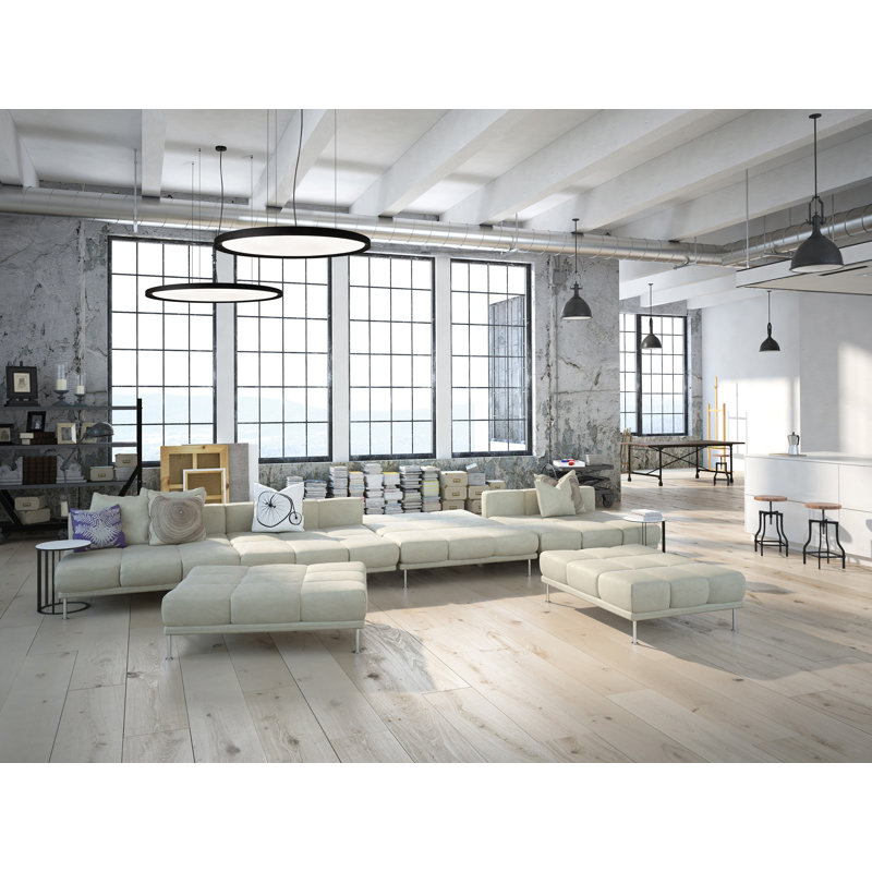 Apollo 1 - Light LED Pendant, 3" H x 24" W x 24" D, Black, Direct/Indirect Light