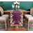 Purple Table Runner European Embroidery for Christmas Dining Table, Dresser, Home Decor Accents