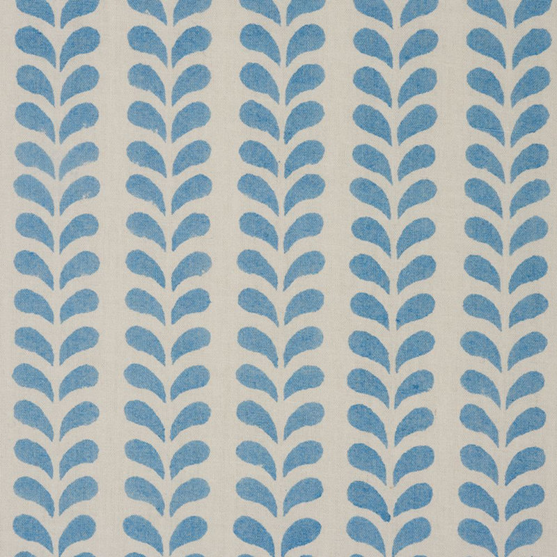 Schumacher x Molly Mahon Bindi Fabric, Blue/ Medium Blue/ White