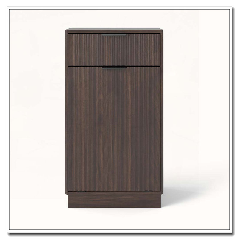 Armoire à poubelle inclinable, Noyer