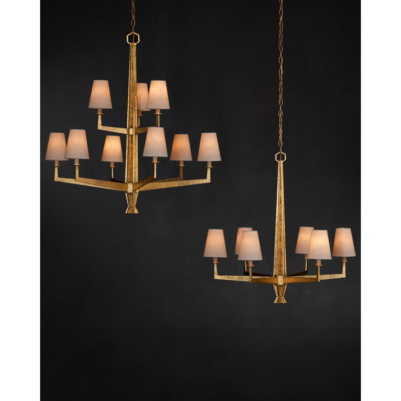 Goldfinch 6 - Light Wrought Iron Chandelier