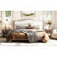 Lit escamotable double avec tablettes de rangement et tiroirs, gris