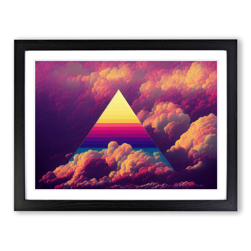 Engaging Cloudy Sky - Single Picture Frame Print, Black Framed, 46cm H x 64cm W x 2cm D