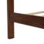Grand lit de style campagnard avec tête de lit et banc de rangement avec 2 grands tiroirs, lit en bois de pin avec cadre de lit renforcé