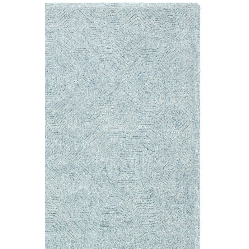Ahmyiah Hand Tufted Wool Abstract Rug, Rectangle 9' x 12'