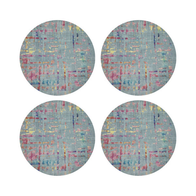 Coco Pebble 16" Vinyl Placemat, Blue