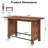 63‘’ Dining Table, Solid Wood Kitchen Table