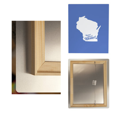 Home Sweet Milwaukee — Wisconsin State Silhouette — Portrait Metal Wall Art