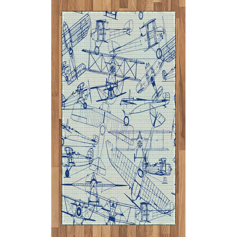 Nostalgic High Density Long Fiber Poly Threads Decorative Area Rug Carpet, Rectangle 2'7" x 5'