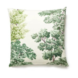 The House of Scalamandre Green Central Park Square Pillow Cover & Insert