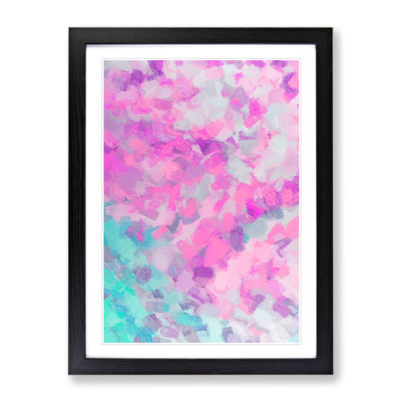 Bombshell Abstract - Single Picture Frame Print, Black, 64cm H x 46cm W x 2cm D