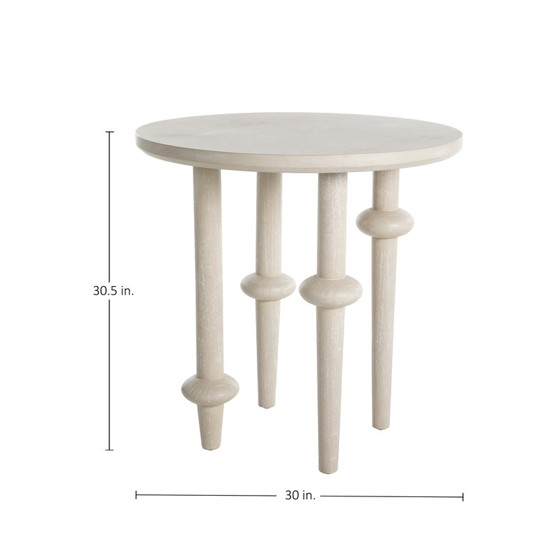 Aba Solid Wood End Table