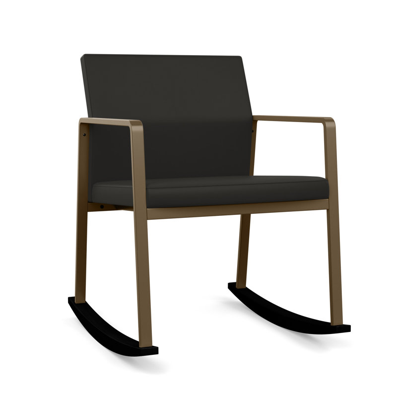 Chaise berçante Gansett, Bronze, Vinyle gris anthracite Patriot Plus
