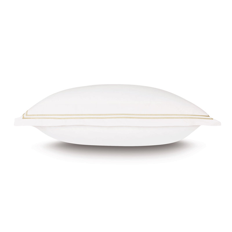 Enzo 100% Cotton Pillow Sham, White/Bisque, Queen