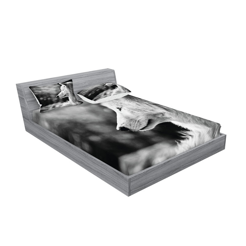 Drap-housse noir et blanc Ambesonne, California King Sheet Set + 5 Additional Pieces