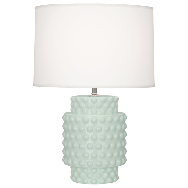 Dolly Table Lamp, 27.5" H x 17" W x 17" D, Matte Celadon