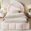 Upholstered Single (3') Velvet Ottoman Bed-994149206