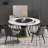 Ryding Modern Round Sintered Stone Dining Table with Rotating Tray-1229869831-1229869830