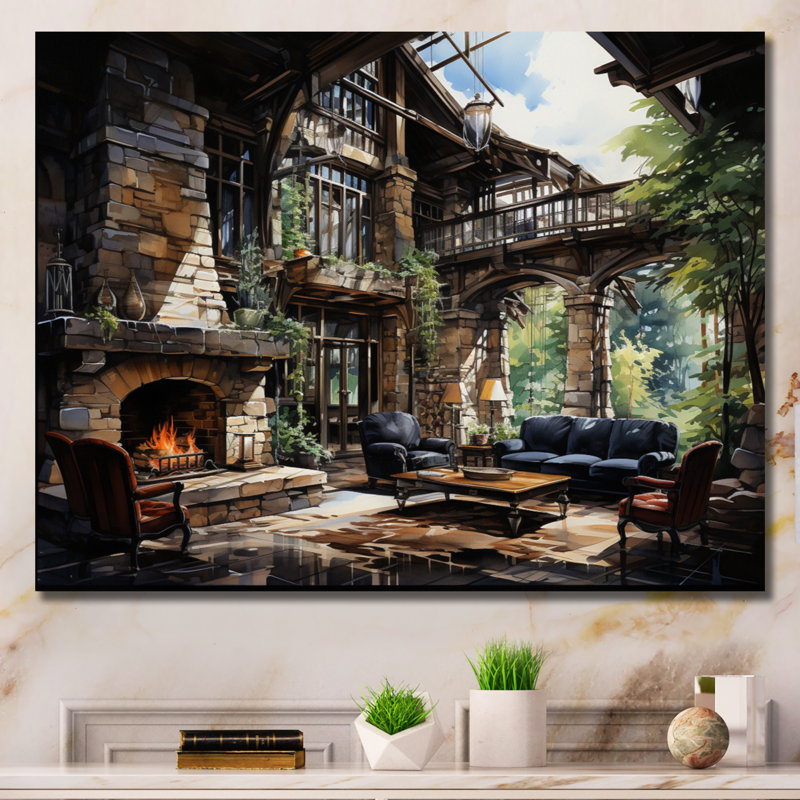 Hotels Lodges Serenity Retreat IV - Architecture Wall Art Prints, Toile tendue, H 30 po x l 40 po x P 1,5 po