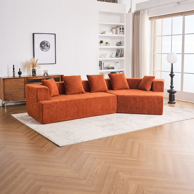 Canapé en mousse à mémoire de forme, sans installation et facile à transporter, canapé moderne à assise profonde avec tissu chenille, idéal pour le salon et le bureau personnel