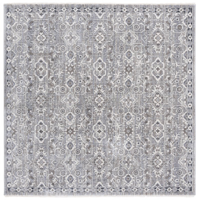 Oriental Area Rug in Grey / Ivory