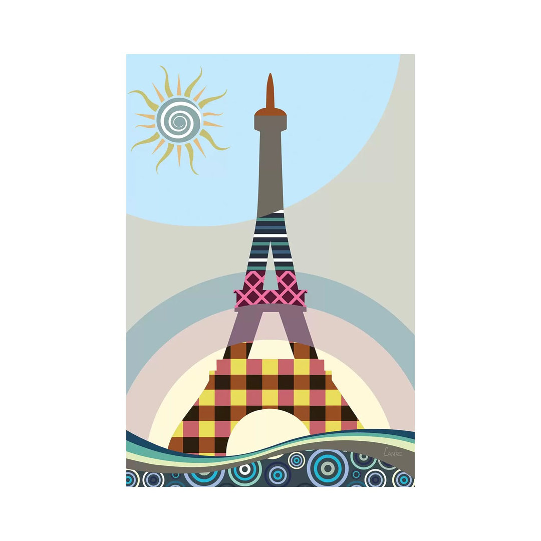 Eiffel Tower by Lanre Studio - Wrapped Canvas Gallery-Wrapped Canvas Giclée
