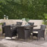 Bondy 6 - Person Wicker Patio Dining Set with Rectangular Table