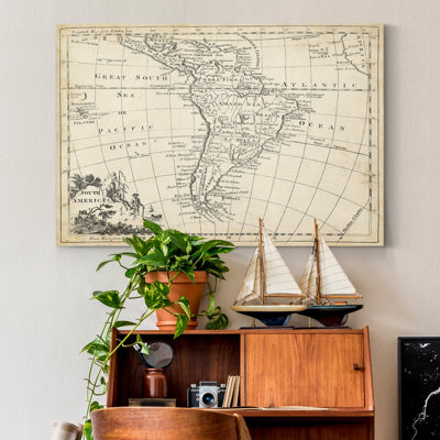 « carte de l’amérique du sud »-reproduction d’art sur toile