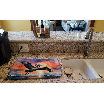 Pelican Fiery Sunset Dish Drying Mat