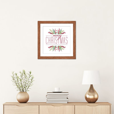 Merry Christmas - Wall Art Print - Framed Fine Art Paper