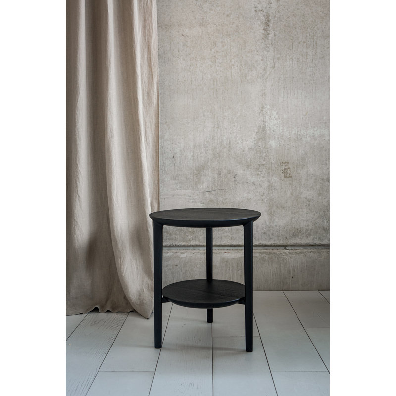 Bok Solid Wood End Table, Black