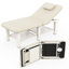 Lit de massage professionnel de 75 po avec dossier réglable, table de thérapie physique, lit de massage Spa Lash, table de massage pliante avec 6 pieds en métal et tablette de rangement - beige-116925533