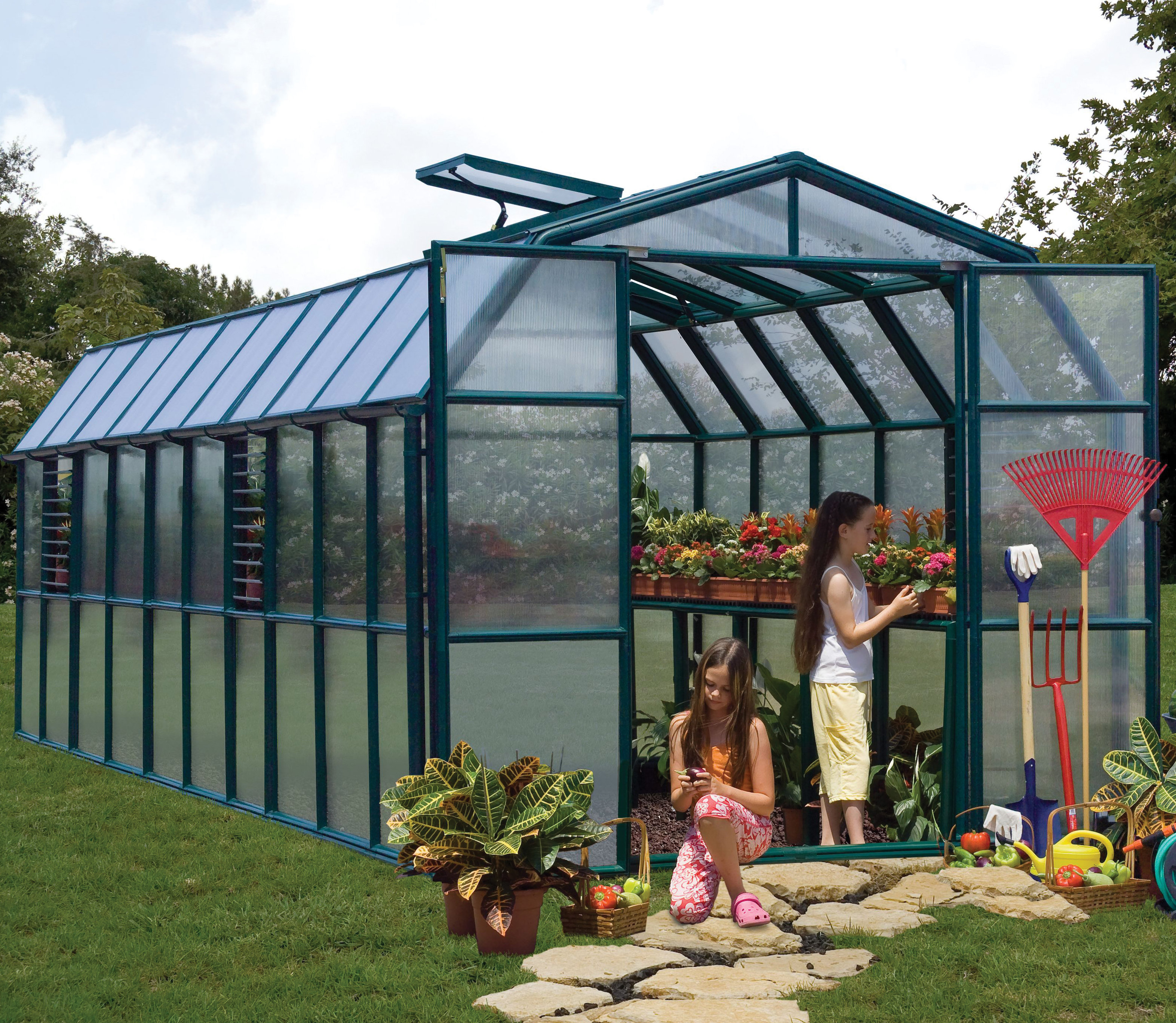 Palram Grand Gardener 2 Twin Wall Hobby Greenhouse u0026 Reviews | Wayfair