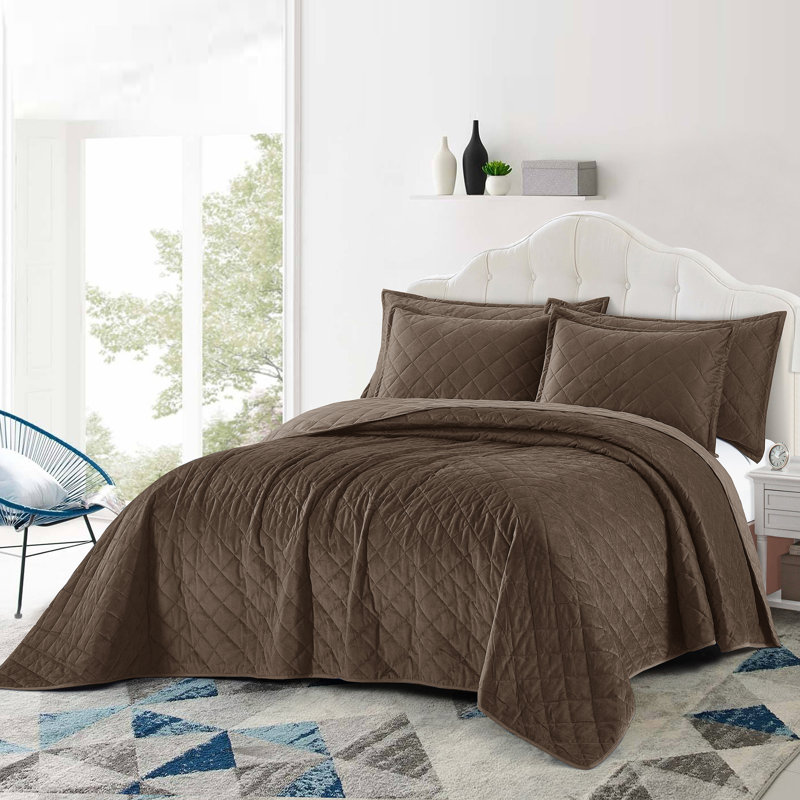 Ensemble de 5 pièces en velours matelassé, Carafe