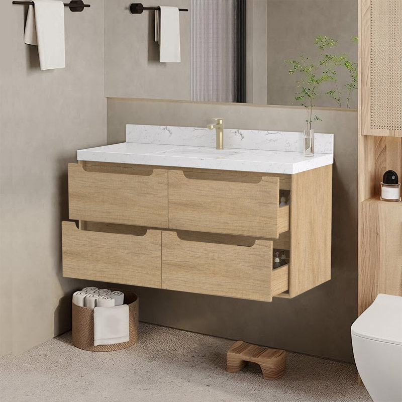 Ensemble de meuble-lavabo mural 48 po avec lavabo Dyerville