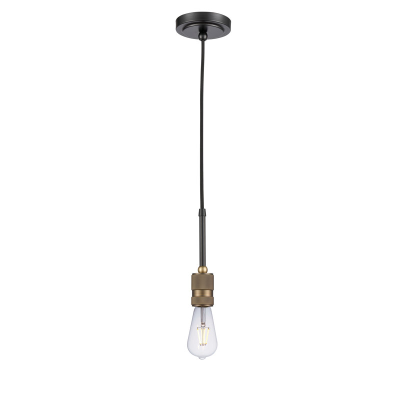 Luminaire suspendu 1 lumière à une ampoule Jarratt, H 13,18 po x l 2,5 po x P 2,5 po