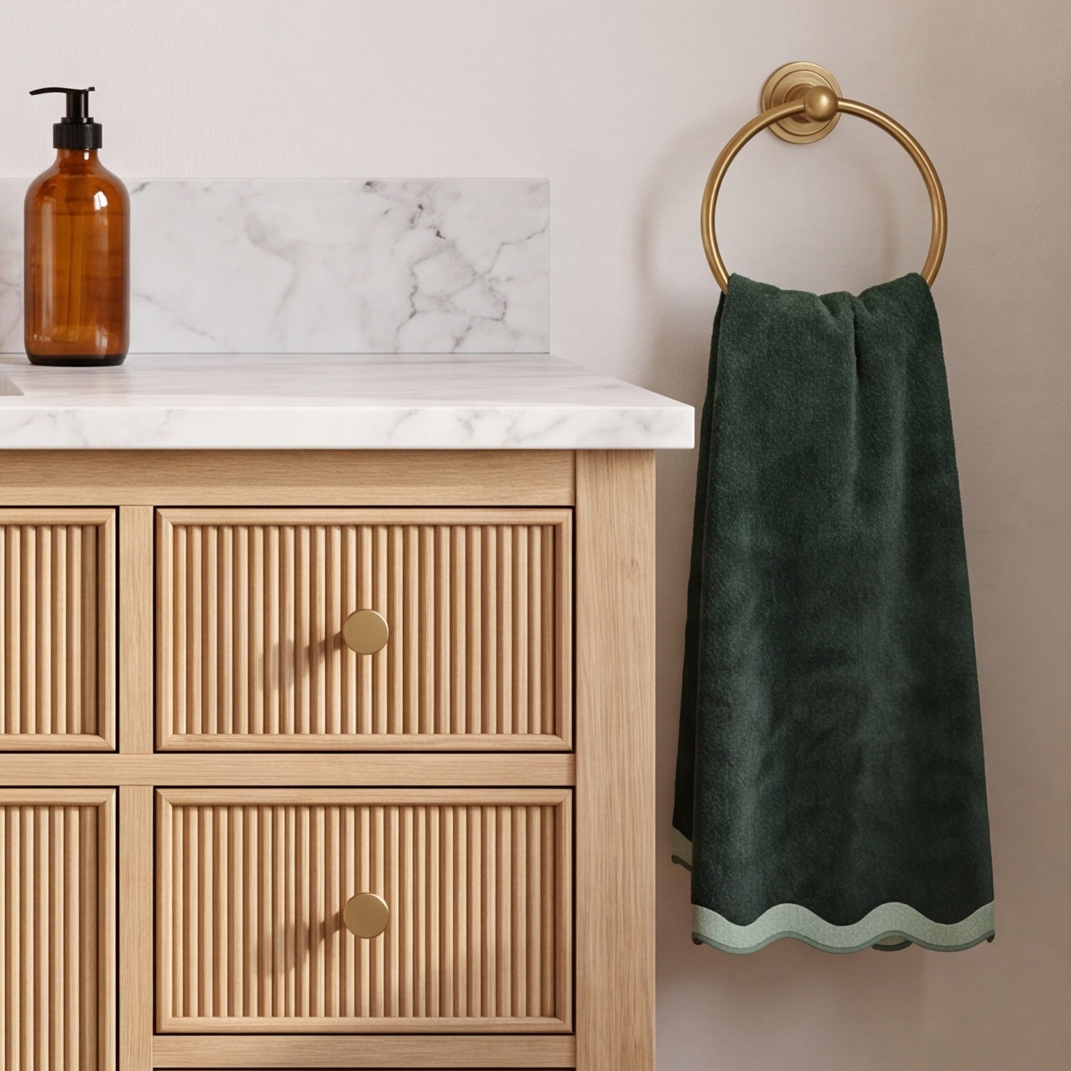 Cotton Terrycloth Beach Towel, Rivie Green