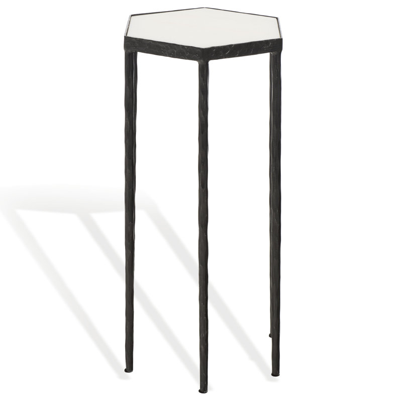 Galvin Marble Top Drink Table, White