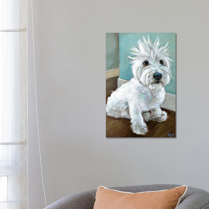 Dude The Westie 1 Piece Wrapped Canvas Painting, 66.04 cm H x 45.72 cm W x 1.91 cm D