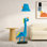 Lampe sur pied dinosaure pour chambre d'enfant, lampe sur pied moderne à hauteur réglable avec ampoule DEL, coffre-fort pour chambre d'enfant