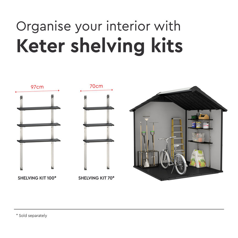 Keter Premier 7 ft. W x 7 ft. D Apex Outdoor Garden Shed