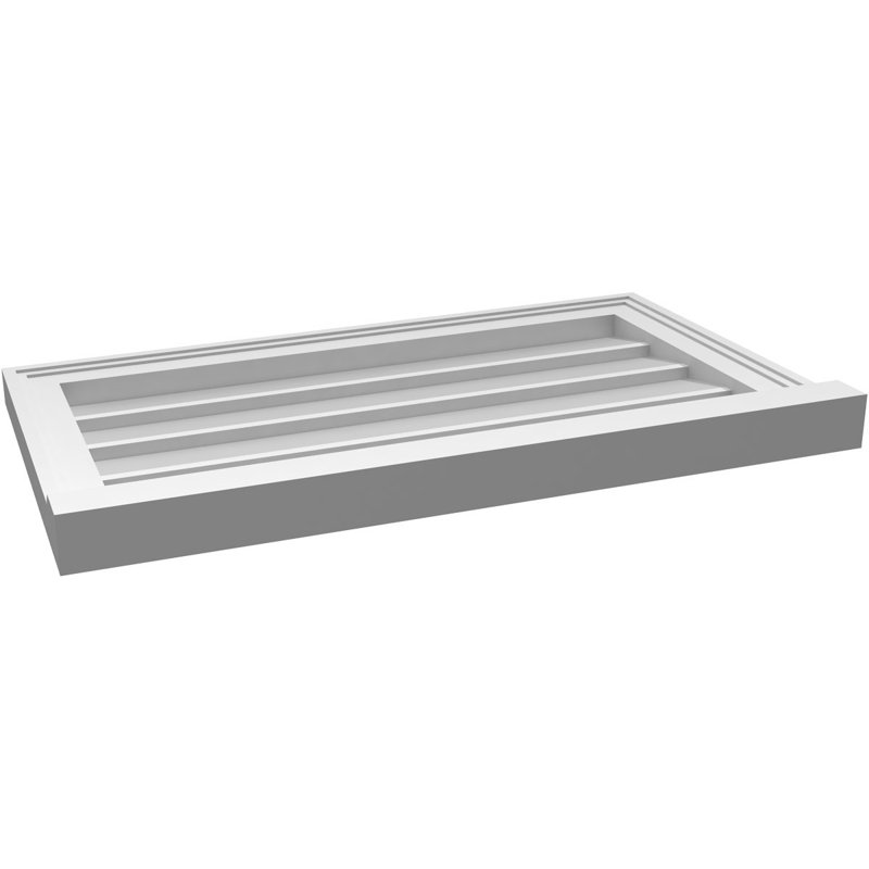 Cadre de seuil Brickmould, brun clair apprêté, H 16 po x l 28 po x P 2 po