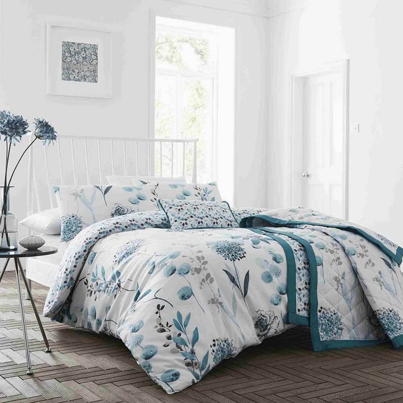 Yair Floral Duvet Cover Set with Pillowcases, Double - 2 Standard Pillowcases