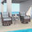 3 Pcs Patio Furniture Set Rocking Chairs Set Of 2 With Glass Top Side Table