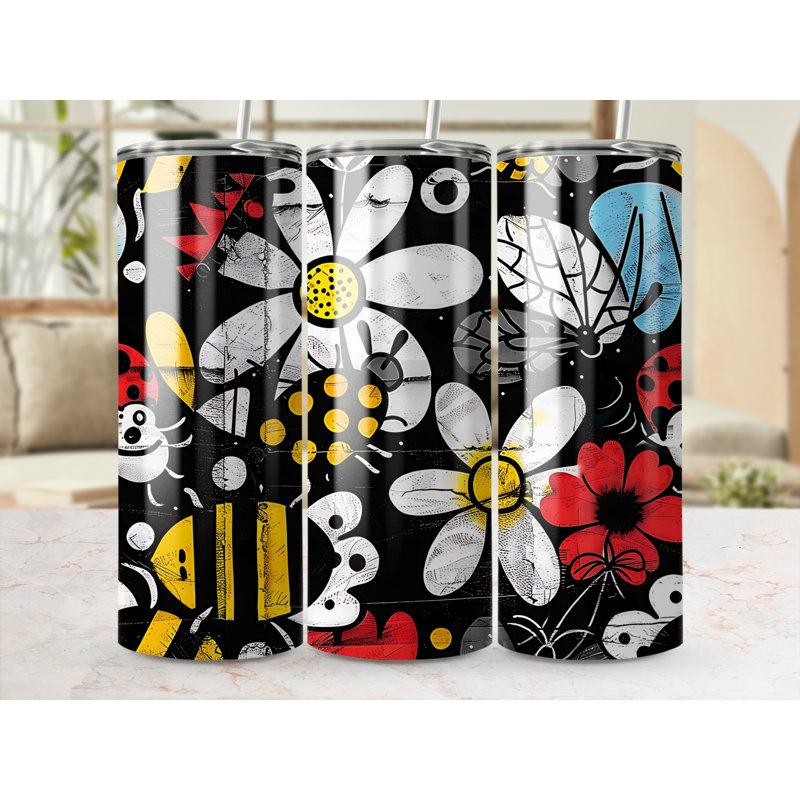 Choose Handmade Tumblers 591ml Vacuum Insulated Stainless Steel (18/8) Travel Tumbler with Straw
