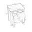 Meuble-lavabo de salle de bain avec 2 portes et tiroir-1672878586