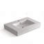 Lavabo de salle de bain intégré en surface solide blanche de 76 cm (30 pouces) avec trop-plein