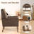 Leston Wide Upholstered Fabric Accent Armchair with Solid Wood Leg-363638044