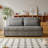 59.06"Modern Armless Convertible Sofa Bed with Plush Chenille, 5-Layer Cushioning for Small Spaces-1406171389-1406171363
